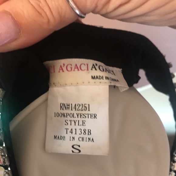 Chiffon Poly Top Black Stoned Choker Sleeveless S - Picture 5 of 5